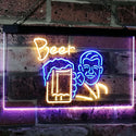 ADVPRO Beer Classic Man Cave Bar Decor Dual Color LED Neon Sign st6-i2952 - Blue & Yellow