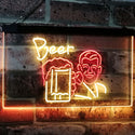 ADVPRO Beer Classic Man Cave Bar Decor Dual Color LED Neon Sign st6-i2952 - Red & Yellow