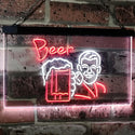 ADVPRO Beer Classic Man Cave Bar Decor Dual Color LED Neon Sign st6-i2952 - White & Red