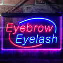 ADVPRO Eyebrow Eyelash Dual Color LED Neon Sign st6-i2964 - Blue & Red