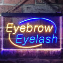 ADVPRO Eyebrow Eyelash Dual Color LED Neon Sign st6-i2964 - Blue & Yellow