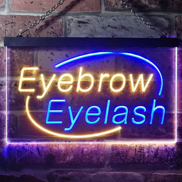 ADVPRO Eyebrow Eyelash Dual Color LED Neon Sign st6-i2964 - Blue & Yellow