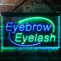 ADVPRO Eyebrow Eyelash Dual Color LED Neon Sign st6-i2964 - Green & Blue