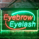 ADVPRO Eyebrow Eyelash Dual Color LED Neon Sign st6-i2964 - Green & Red