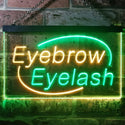 ADVPRO Eyebrow Eyelash Dual Color LED Neon Sign st6-i2964 - Green & Yellow