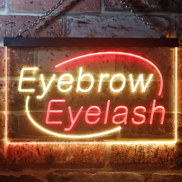 ADVPRO Eyebrow Eyelash Dual Color LED Neon Sign st6-i2964 - Red & Yellow