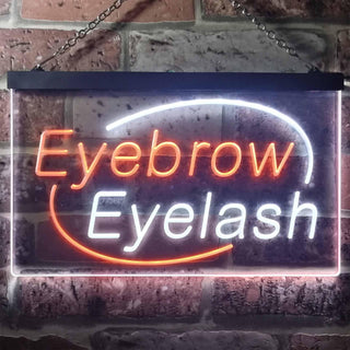 ADVPRO Eyebrow Eyelash Dual Color LED Neon Sign st6-i2964 - White & Orange