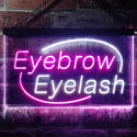 ADVPRO Eyebrow Eyelash Dual Color LED Neon Sign st6-i2964 - White & Purple
