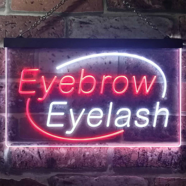 ADVPRO Eyebrow Eyelash Dual Color LED Neon Sign st6-i2964 - White & Red
