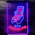ADVPRO Spa Pedicure Massage Chair  Dual Color LED Neon Sign st6-i2975 - Blue & Red