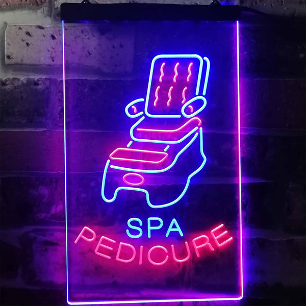 ADVPRO Spa Pedicure Massage Chair  Dual Color LED Neon Sign st6-i2975 - Blue & Red
