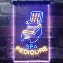 ADVPRO Spa Pedicure Massage Chair  Dual Color LED Neon Sign st6-i2975 - Blue & Yellow