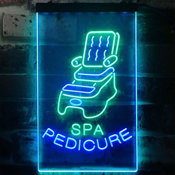 ADVPRO Spa Pedicure Massage Chair  Dual Color LED Neon Sign st6-i2975 - Green & Blue
