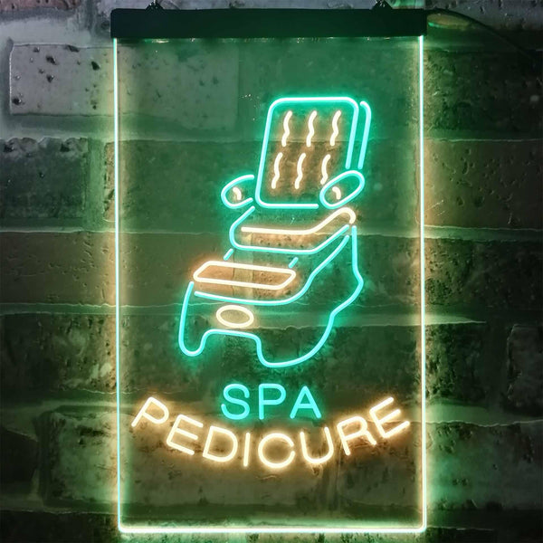 ADVPRO Spa Pedicure Massage Chair  Dual Color LED Neon Sign st6-i2975 - Green & Yellow