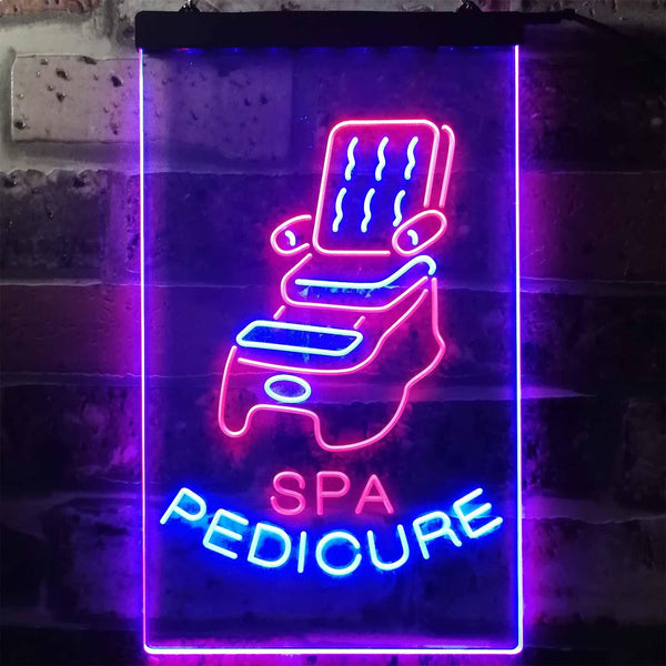 ADVPRO Spa Pedicure Massage Chair  Dual Color LED Neon Sign st6-i2975 - Red & Blue