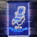 ADVPRO Spa Pedicure Massage Chair  Dual Color LED Neon Sign st6-i2975 - White & Blue