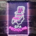 ADVPRO Spa Pedicure Massage Chair  Dual Color LED Neon Sign st6-i2975 - White & Purple
