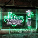 ADVPRO Cowboy Welcome to Las Vegas Beer Bar Pub Display Dual Color LED Neon Sign st6-i3005 - White & Green
