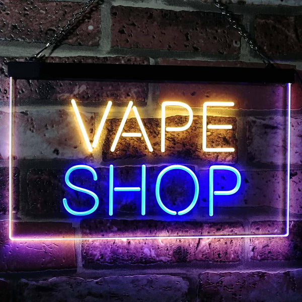 ADVPRO Vape Shop Indoor Display Dual Color LED Neon Sign st6-i3018 - Blue & Yellow