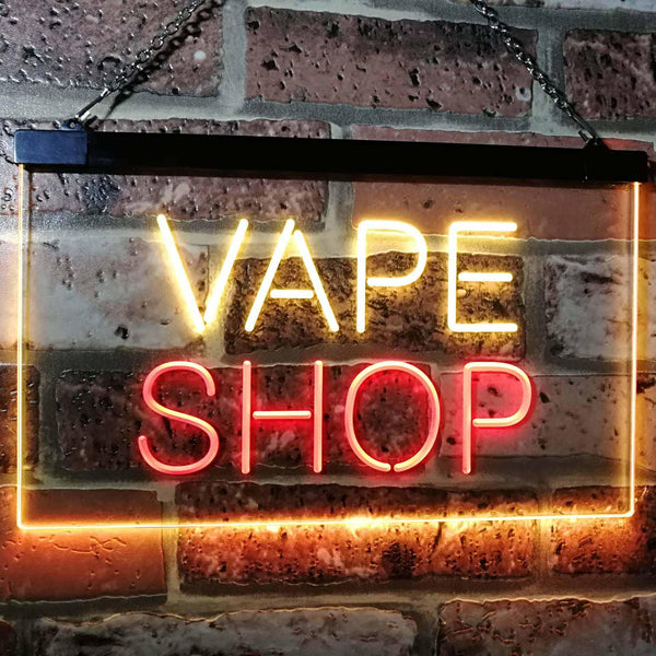 ADVPRO Vape Shop Indoor Display Dual Color LED Neon Sign st6-i3018 - Red & Yellow