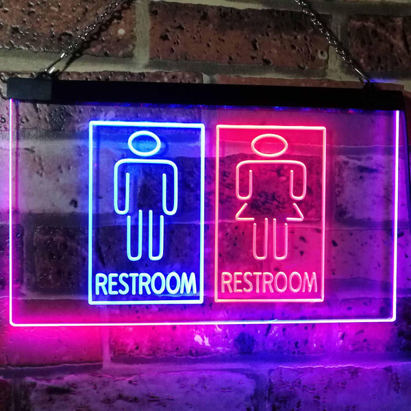 ADVPRO Restroom Male Female Boy Girl Toilet Dual Color LED Neon Sign st6-i3029 - Blue & Red