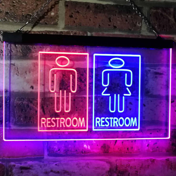 ADVPRO Restroom Male Female Boy Girl Toilet Dual Color LED Neon Sign st6-i3029 - Red & Blue