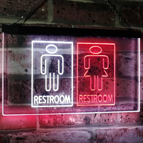 ADVPRO Restroom Male Female Boy Girl Toilet Dual Color LED Neon Sign st6-i3029 - White & Red