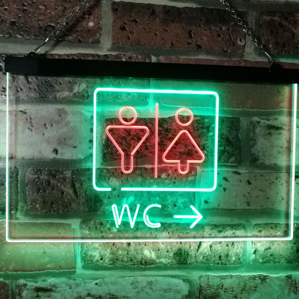 ADVPRO W.C. Toilet Restroom Display Restaurant Cafe Dual Color LED Neon Sign st6-i3033 - Green & Red