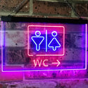 ADVPRO W.C. Toilet Restroom Display Restaurant Cafe Dual Color LED Neon Sign st6-i3033 - Red & Blue