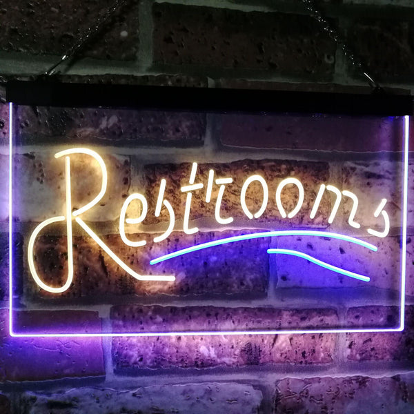 ADVPRO Restroom Classic Display Cafe Restaurant Dual Color LED Neon Sign st6-i3034 - Blue & Yellow