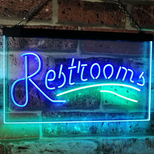 ADVPRO Restroom Classic Display Cafe Restaurant Dual Color LED Neon Sign st6-i3034 - Green & Blue