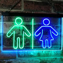 ADVPRO Toilet Man Woman Male Female Washroom WC Restroom Dual Color LED Neon Sign st6-i3047 - Green & Blue