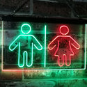 ADVPRO Toilet Man Woman Male Female Washroom WC Restroom Dual Color LED Neon Sign st6-i3047 - Green & Red