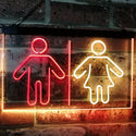ADVPRO Toilet Man Woman Male Female Washroom WC Restroom Dual Color LED Neon Sign st6-i3047 - Red & Yellow