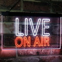 ADVPRO On Air Live Recording Studio Video Room Dual Color LED Neon Sign st6-i3064 - White & Orange