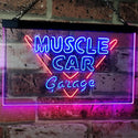 ADVPRO Muscle Car Garage Hot Rod Sport Car Bar Decor Dual Color LED Neon Sign st6-i3070 - Red & Blue