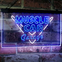 ADVPRO Muscle Car Garage Hot Rod Sport Car Bar Decor Dual Color LED Neon Sign st6-i3070 - White & Blue