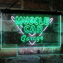 ADVPRO Muscle Car Garage Hot Rod Sport Car Bar Decor Dual Color LED Neon Sign st6-i3070 - White & Green
