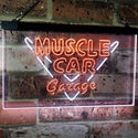 ADVPRO Muscle Car Garage Hot Rod Sport Car Bar Decor Dual Color LED Neon Sign st6-i3070 - White & Orange