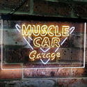 ADVPRO Muscle Car Garage Hot Rod Sport Car Bar Decor Dual Color LED Neon Sign st6-i3070 - White & Yellow
