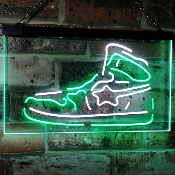 ADVPRO Sneaker Shoe Sport Running Store Shop Display Dual Color LED Neon Sign st6-i3071 - White & Green
