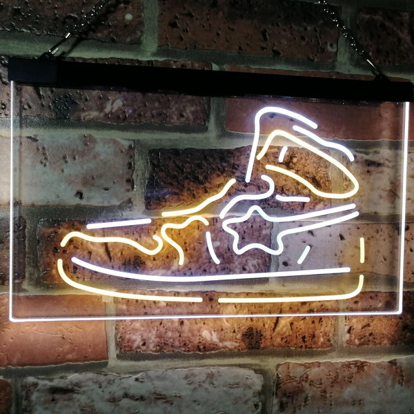 ADVPRO Sneaker Shoe Sport Running Store Shop Display Dual Color LED Neon Sign st6-i3071 - White & Yellow