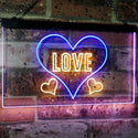 ADVPRO Love Night Light for Bedroom Wall Decor Dual Color LED Neon Sign st6-i3073 - Blue & Yellow