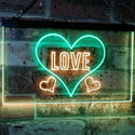 ADVPRO Love Night Light for Bedroom Wall Decor Dual Color LED Neon Sign st6-i3073 - Green & Yellow
