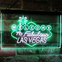 ADVPRO Welcome to Las Vegas Casino Beer Bar Display Dual Color LED Neon Sign st6-i3078 - White & Green