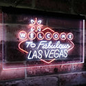 ADVPRO Welcome to Las Vegas Casino Beer Bar Display Dual Color LED Neon Sign st6-i3078 - White & Orange