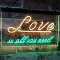 ADVPRO Love is All You Need Bedroom Decor Gift Dual Color LED Neon Sign st6-i3080 - Green & Yellow