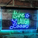 ADVPRO Live Laugh Love Bedroom Display Gift Dual Color LED Neon Sign st6-i3082 - Green & Blue