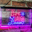 ADVPRO Live Laugh Love Bedroom Display Gift Dual Color LED Neon Sign st6-i3082 - Red & Blue
