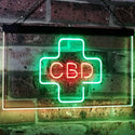 ADVPRO CBD Sold Here Medical Cross Indoor Dual Color LED Neon Sign st6-i3083 - Green & Red